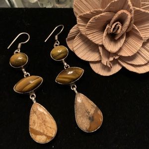 Jasper 3-Tier Earrings